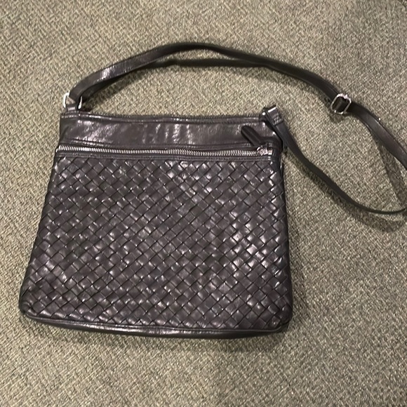 Margot black leather crossbody bag - Picture 1 of 10
